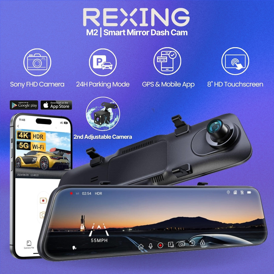 Rexing M2 smart mirror dash cam - overview